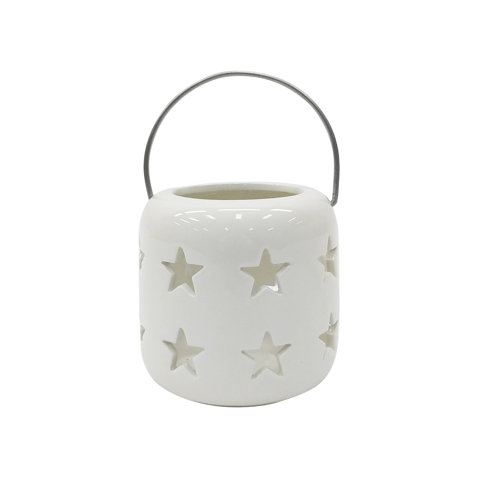 3.75" Ceramic Tealight Candle Lantern by Celebrate It